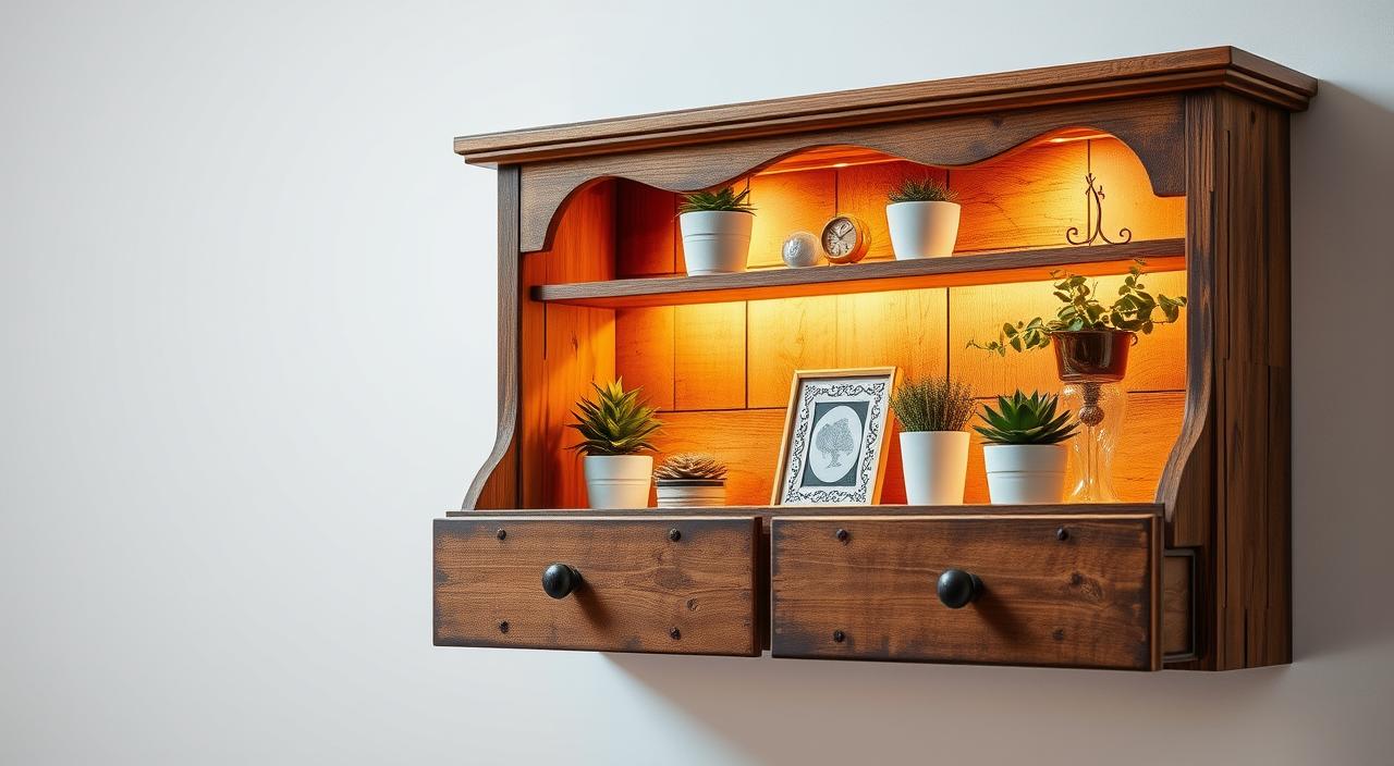 Transforme uma Gaveta Velha em uma Prateleira Decorativa